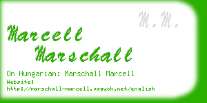 marcell marschall business card
